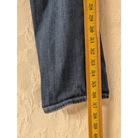 Kut from the Kloth Katy Boyfriend Blue Jeans Size 12 Distressed Embroidered Fade - Picture 13 of 13